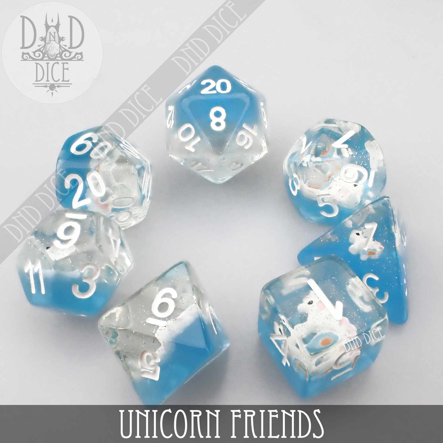 Unicorn Friends Dice Set - Premium Dice Sets & Games from DND DICE - Just $15! Shop now at Game Crave Tournament Store