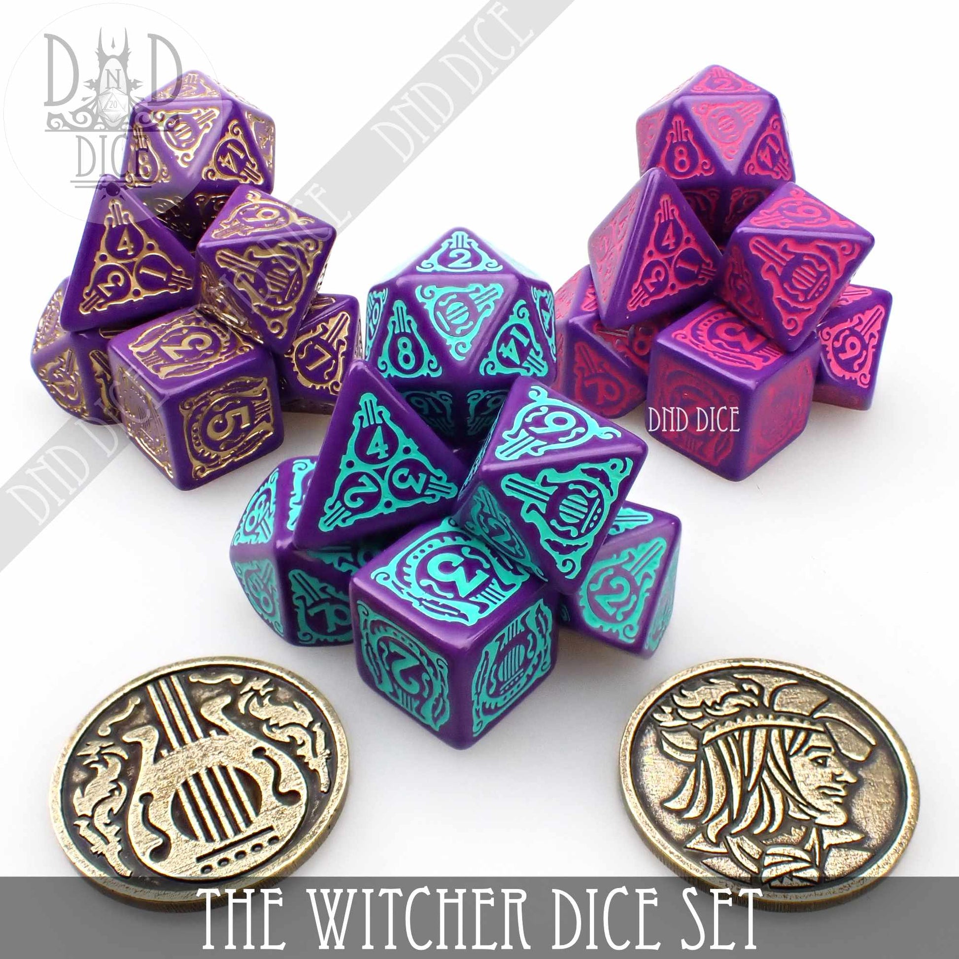 The Witcher Dice Set and Coin - Dandelion / Jaskier - Premium Dice Sets & Games from DND DICE - Just $23! Shop now at Game Crave Tournament Store