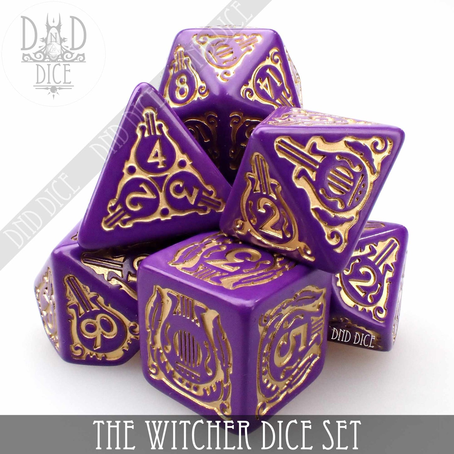 The Witcher Dice Set and Coin - Dandelion / Jaskier - Premium Dice Sets & Games from DND DICE - Just $23! Shop now at Game Crave Tournament Store