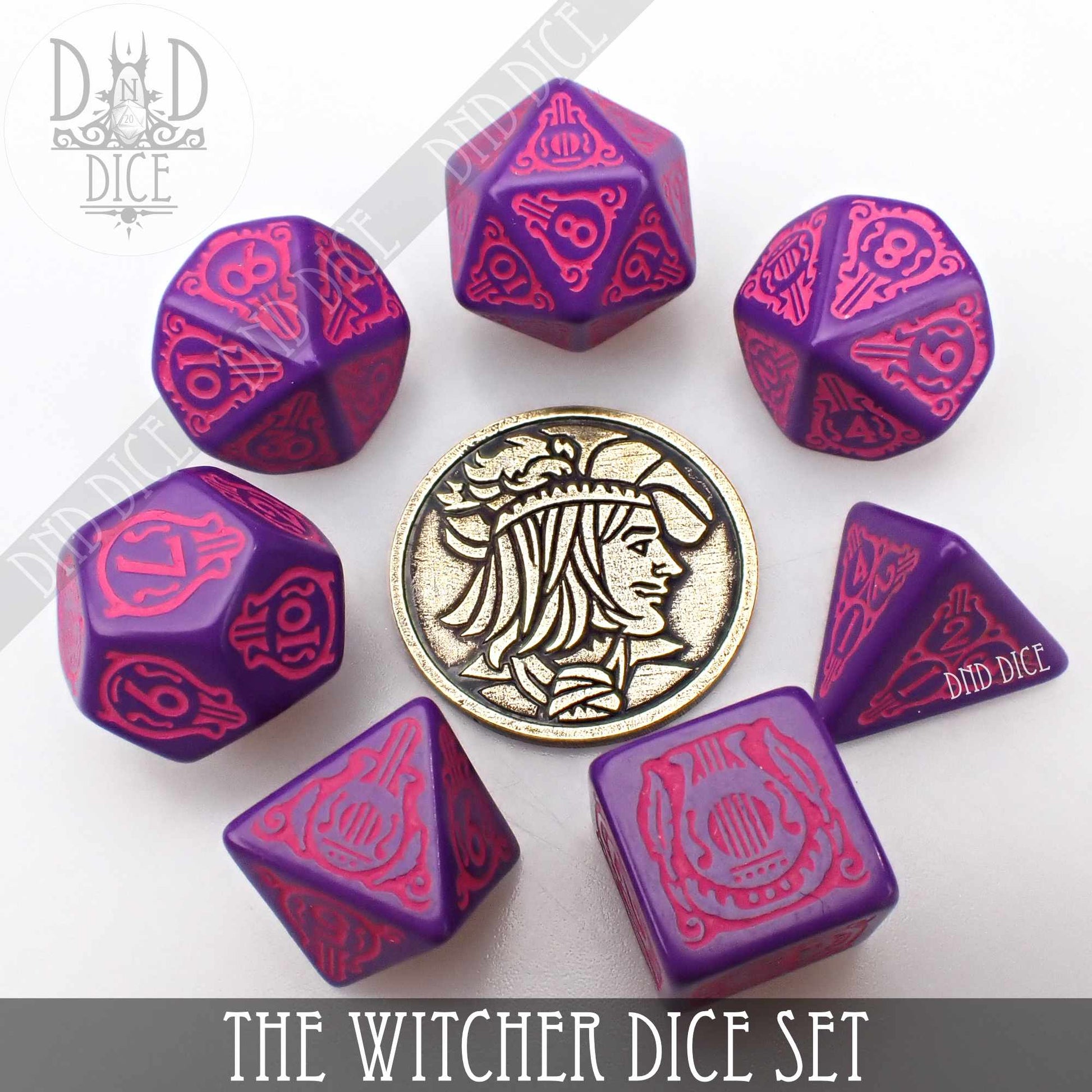 The Witcher Dice Set and Coin - Dandelion / Jaskier - Premium Dice Sets & Games from DND DICE - Just $23! Shop now at Game Crave Tournament Store