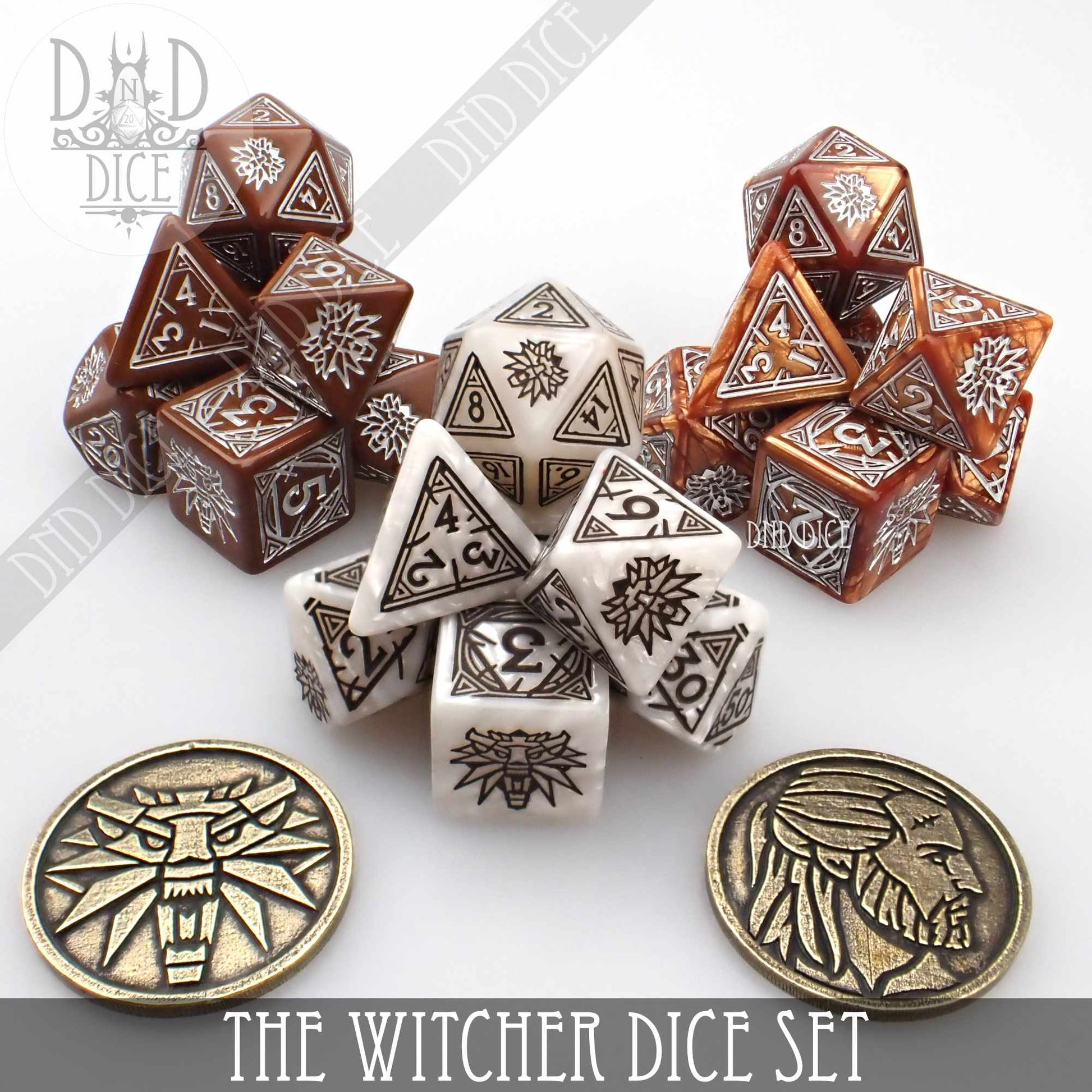 The Witcher Dice Set and Coin - Geralt - Premium Dice Sets & Games from DND DICE - Just $23! Shop now at Game Crave Tournament Store