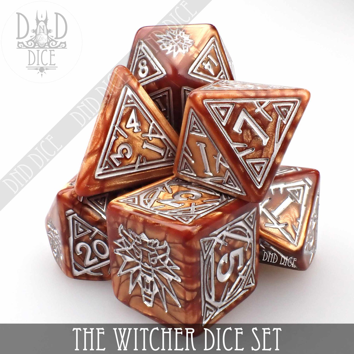 The Witcher Dice Set and Coin - Geralt - Premium Dice Sets & Games from DND DICE - Just $23! Shop now at Game Crave Tournament Store