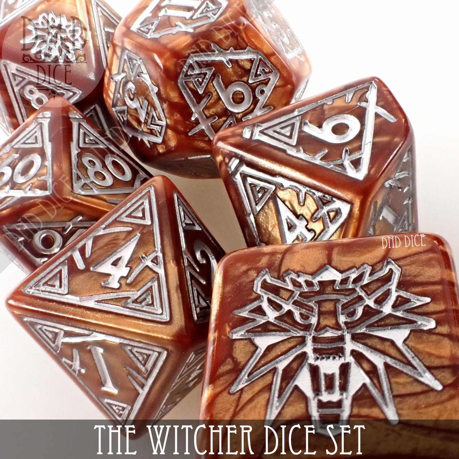 The Witcher Dice Set and Coin - Geralt - Premium Dice Sets & Games from DND DICE - Just $23! Shop now at Game Crave Tournament Store