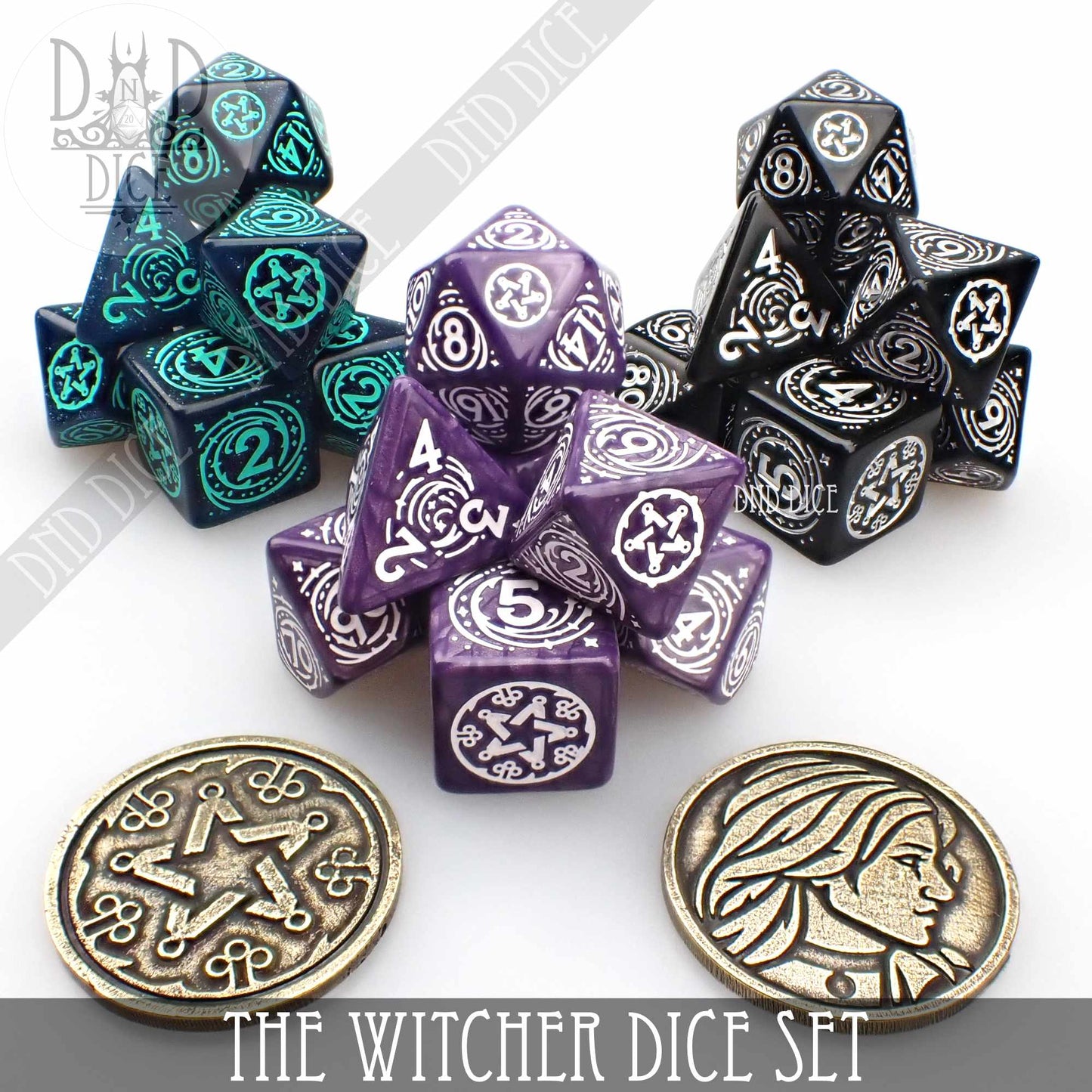 The Witcher Dice Set and Coin - Yennefer - Premium Dice Sets & Games from DND DICE - Just $23! Shop now at Game Crave Tournament Store