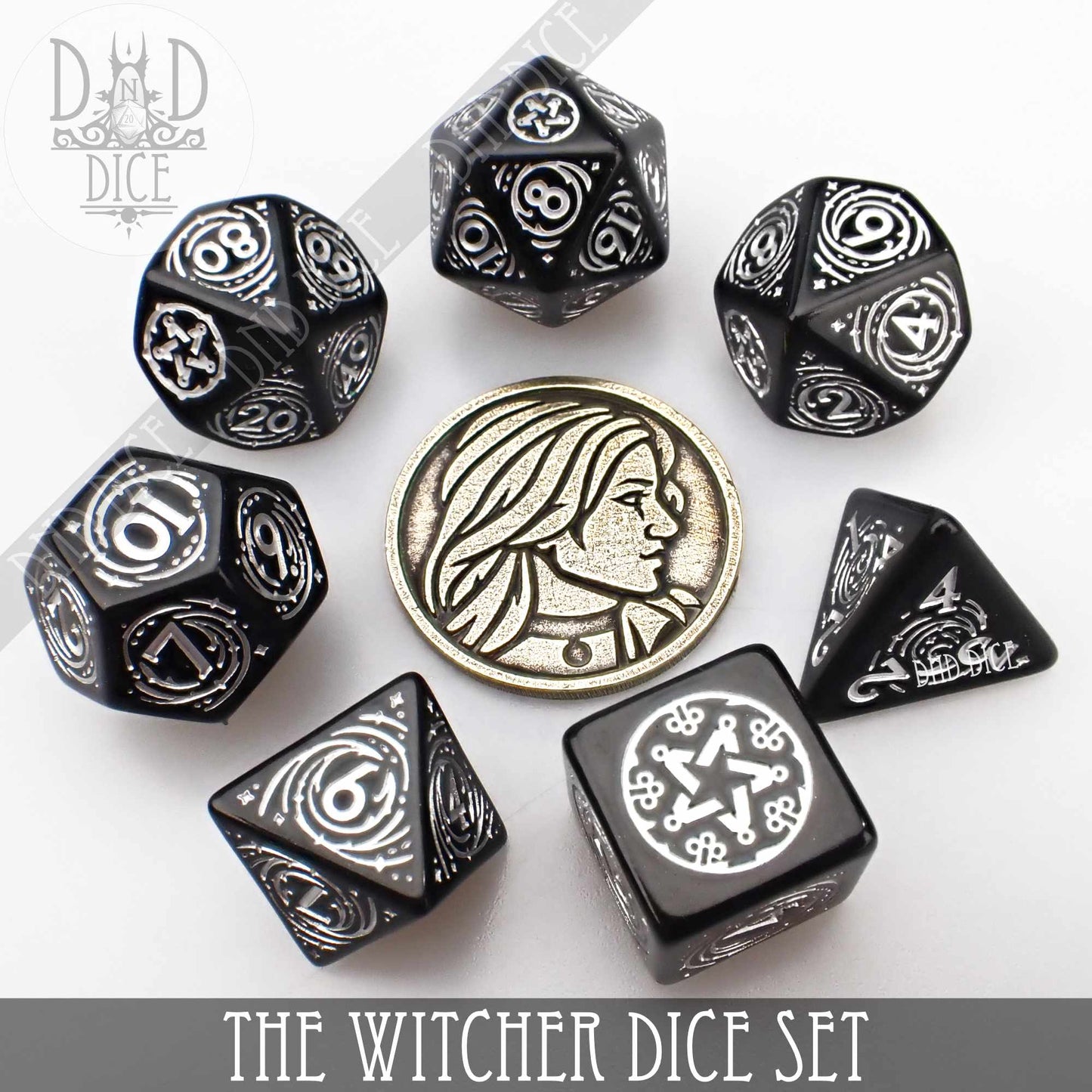 The Witcher Dice Set and Coin - Yennefer - Premium Dice Sets & Games from DND DICE - Just $23! Shop now at Game Crave Tournament Store