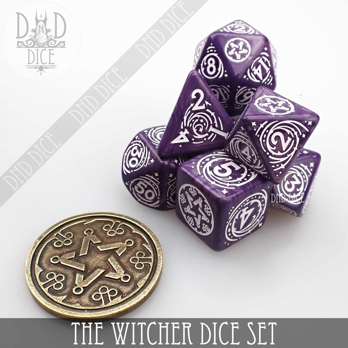 The Witcher Dice Set and Coin - Yennefer - Premium Dice Sets & Games from DND DICE - Just $23! Shop now at Game Crave Tournament Store