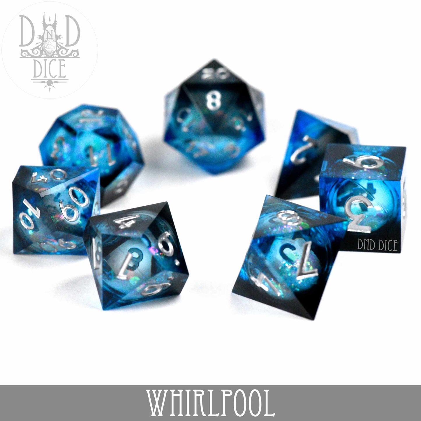 Whirlpool Liquid Core Dice Set - Premium Dice Sets & Games from DND DICE - Just $40! Shop now at Game Crave Tournament Store