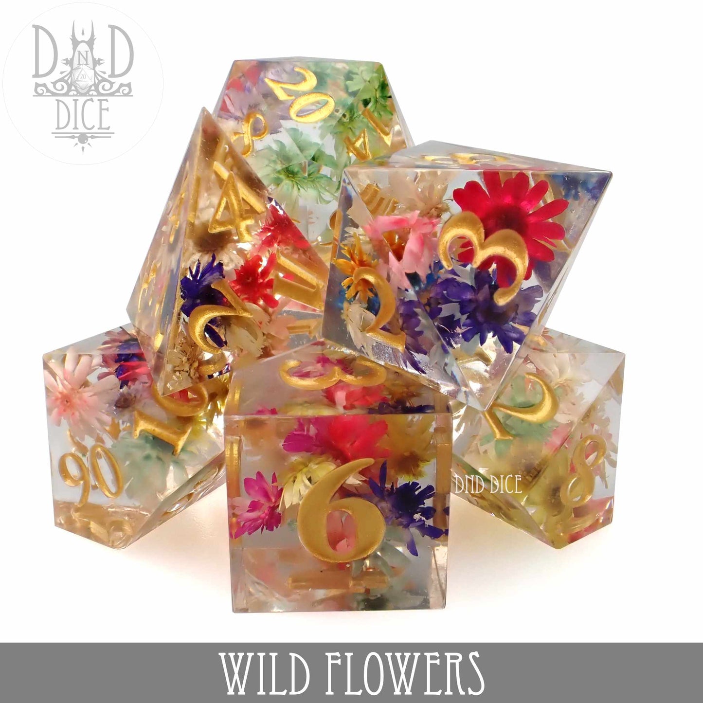 Wild Flowers Handmade Dice Set - Premium Dice Sets & Games from DND DICE - Just $35! Shop now at Game Crave Tournament Store