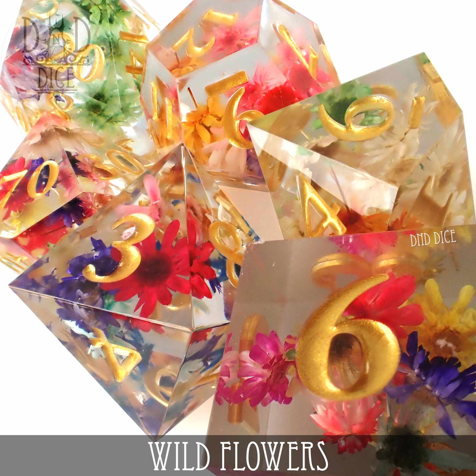 Wild Flowers Handmade Dice Set - Premium Dice Sets & Games from DND DICE - Just $35! Shop now at Game Crave Tournament Store