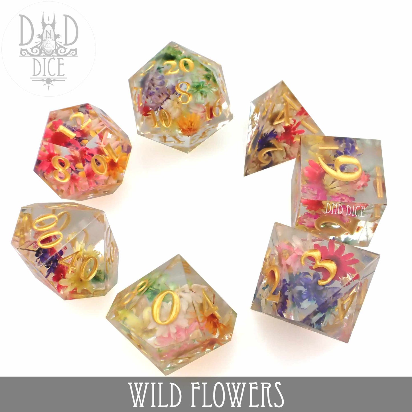 Wild Flowers Handmade Dice Set - Premium Dice Sets & Games from DND DICE - Just $35! Shop now at Game Crave Tournament Store