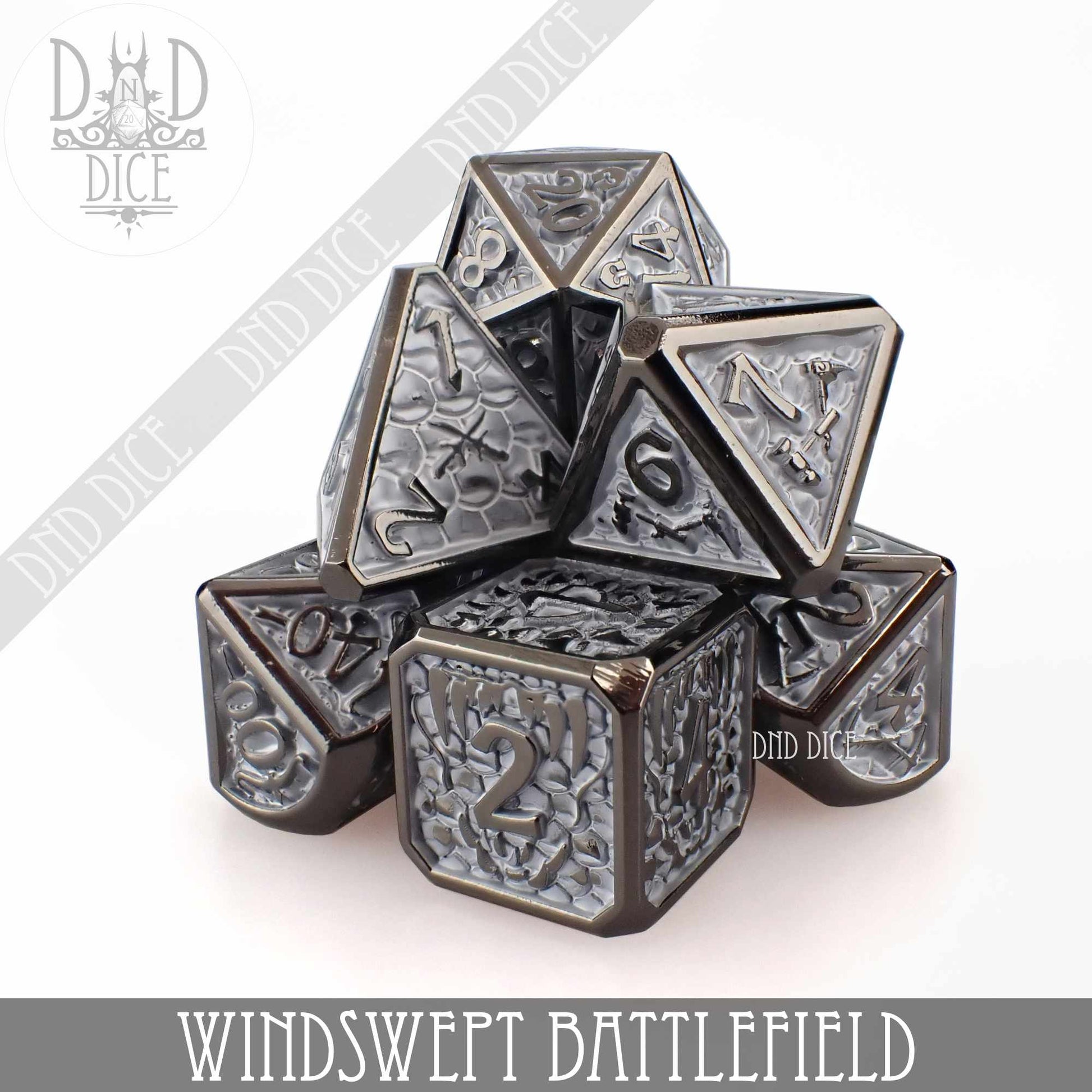 Windswept Battlefield Metal Dice Set - Premium Dice Sets & Games from DND DICE - Just $30! Shop now at Game Crave Tournament Store