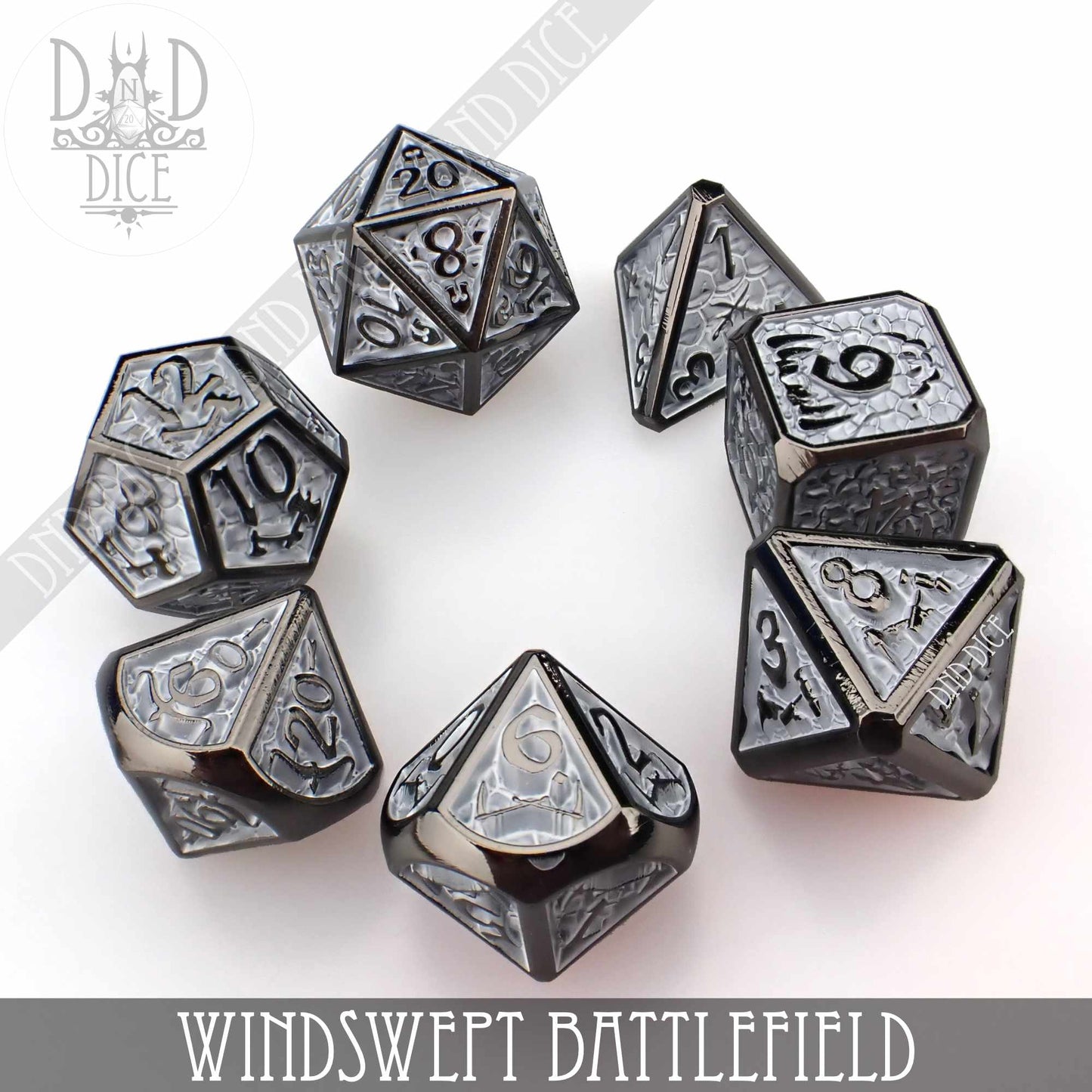 Windswept Battlefield Metal Dice Set - Premium Dice Sets & Games from DND DICE - Just $30! Shop now at Game Crave Tournament Store