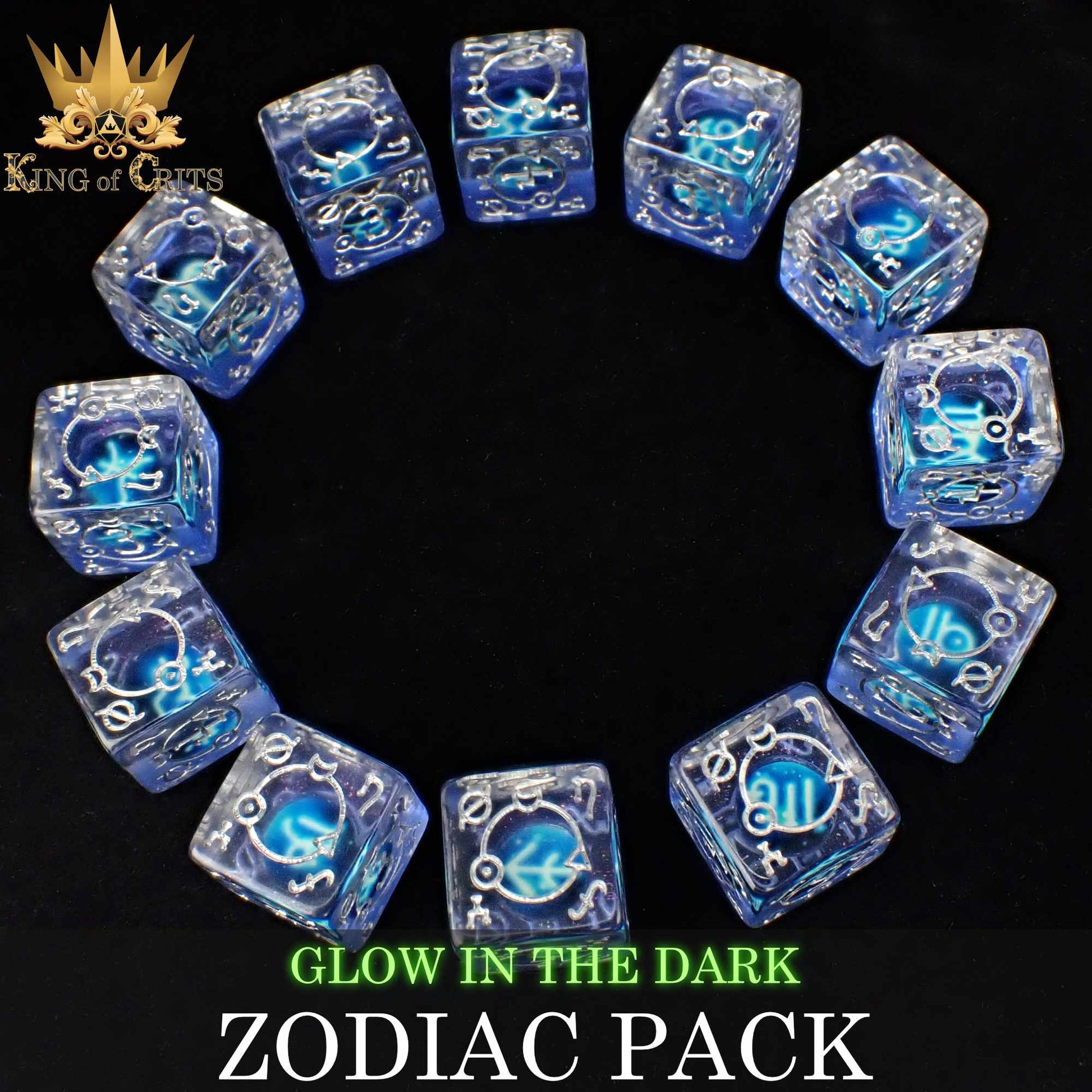 Zodiac Pack 12D6 Dice Set (Gift Box) - Premium Dice Sets & Games from DND DICE - Just $25! Shop now at Game Crave Tournament Store