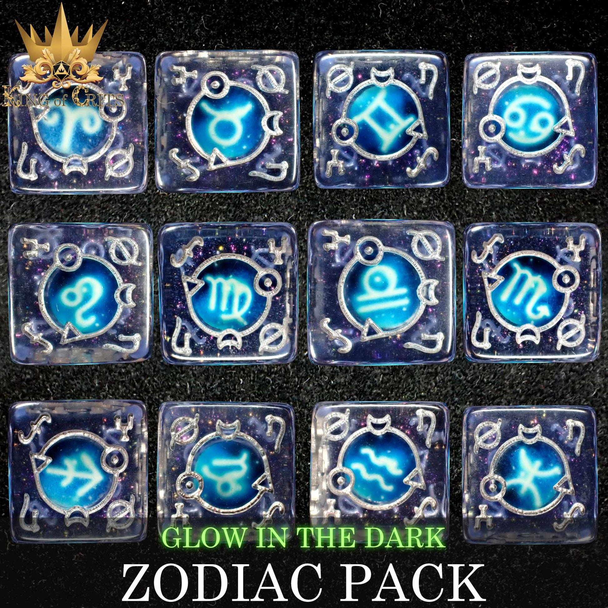 Zodiac Pack 12D6 Dice Set (Gift Box) - Premium Dice Sets & Games from DND DICE - Just $25! Shop now at Game Crave Tournament Store