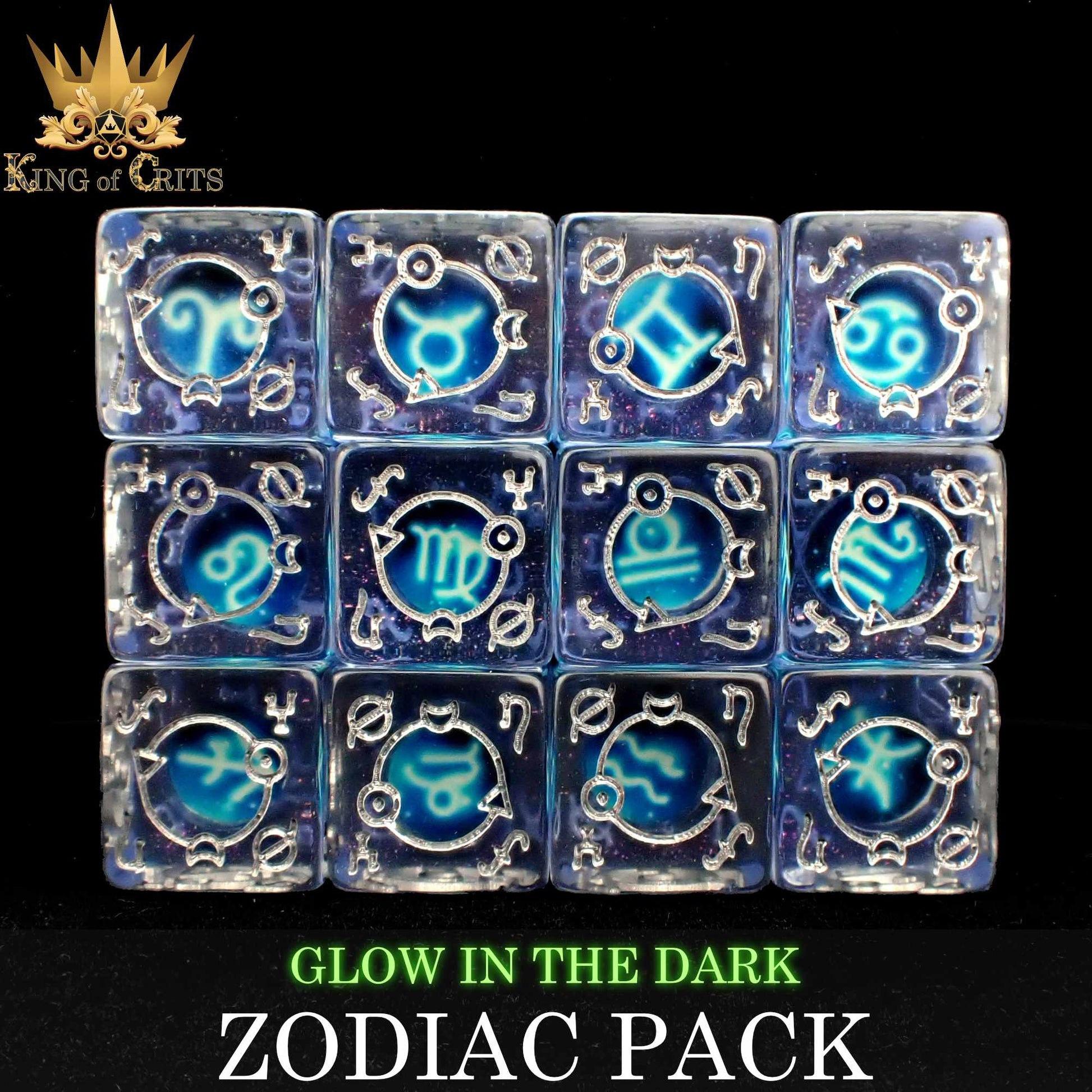 Zodiac Pack 12D6 Dice Set (Gift Box) - Premium Dice Sets & Games from DND DICE - Just $25! Shop now at Game Crave Tournament Store