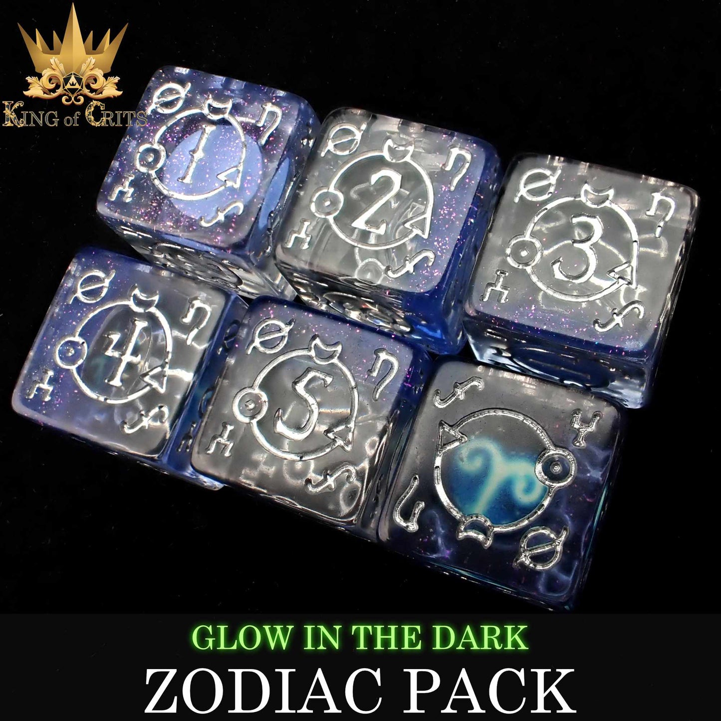 Zodiac Pack 12D6 Dice Set (Gift Box) - Premium Dice Sets & Games from DND DICE - Just $25! Shop now at Game Crave Tournament Store