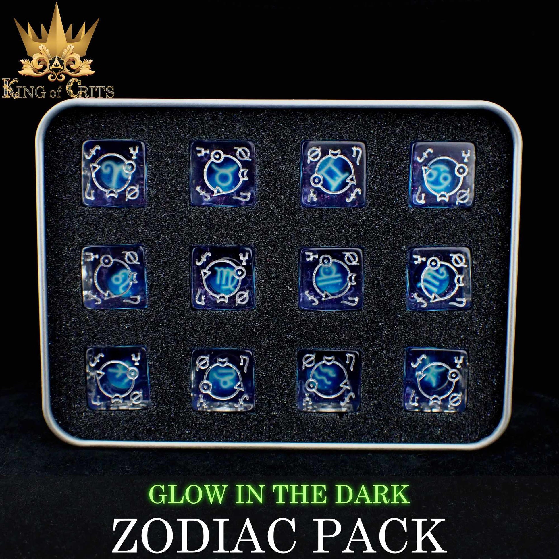 Zodiac Pack 12D6 Dice Set (Gift Box) - Premium Dice Sets & Games from DND DICE - Just $25! Shop now at Game Crave Tournament Store