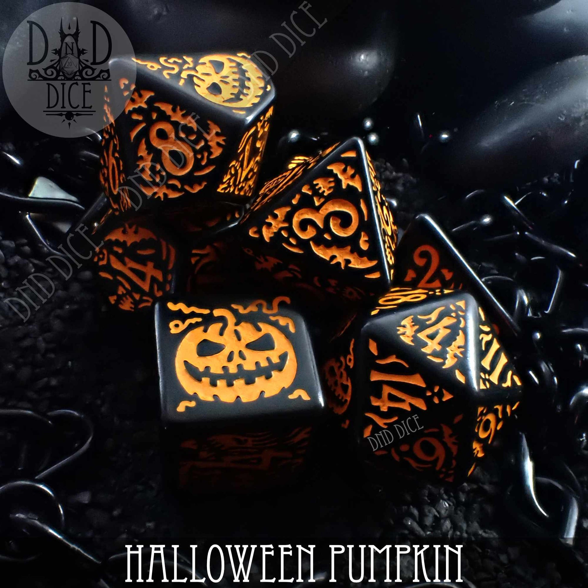 Halloween Pumpkin Dice Set - Premium Dice Sets & Games from DND DICE - Just $14! Shop now at Game Crave Tournament Store