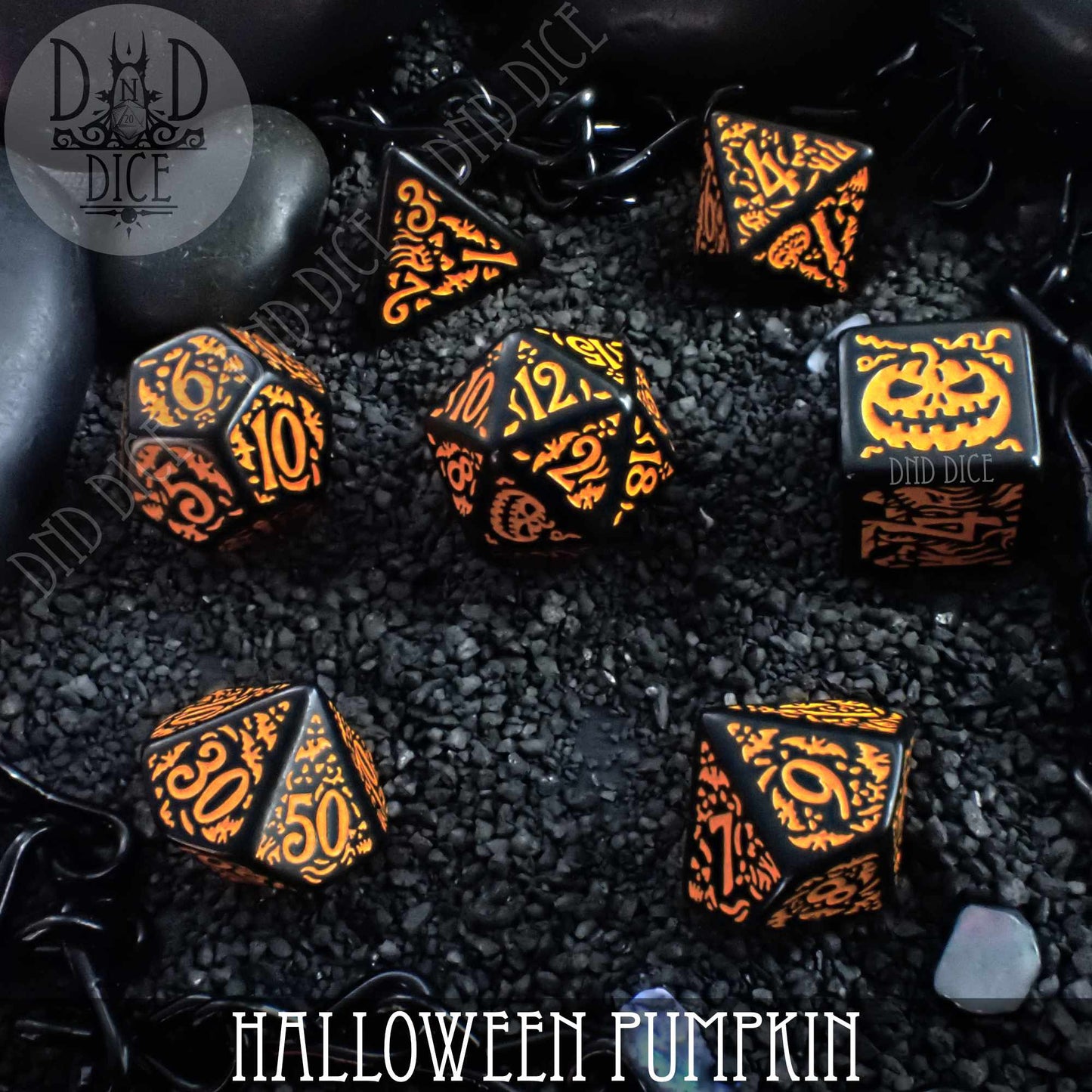 Halloween Pumpkin Dice Set - Premium Dice Sets & Games from DND DICE - Just $14! Shop now at Game Crave Tournament Store