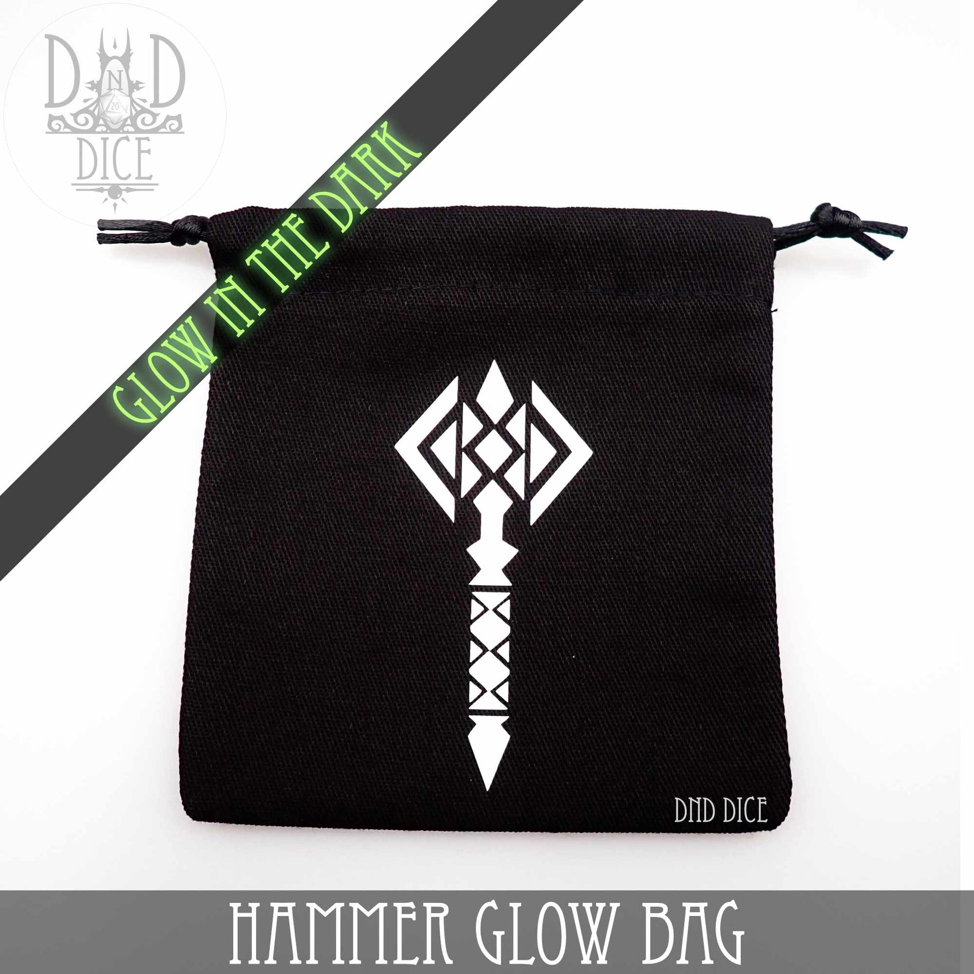 Hammer Glow In The Dark Dice Bag - Premium Dice Sets & Games from DND DICE - Just $12! Shop now at Game Crave Tournament Store