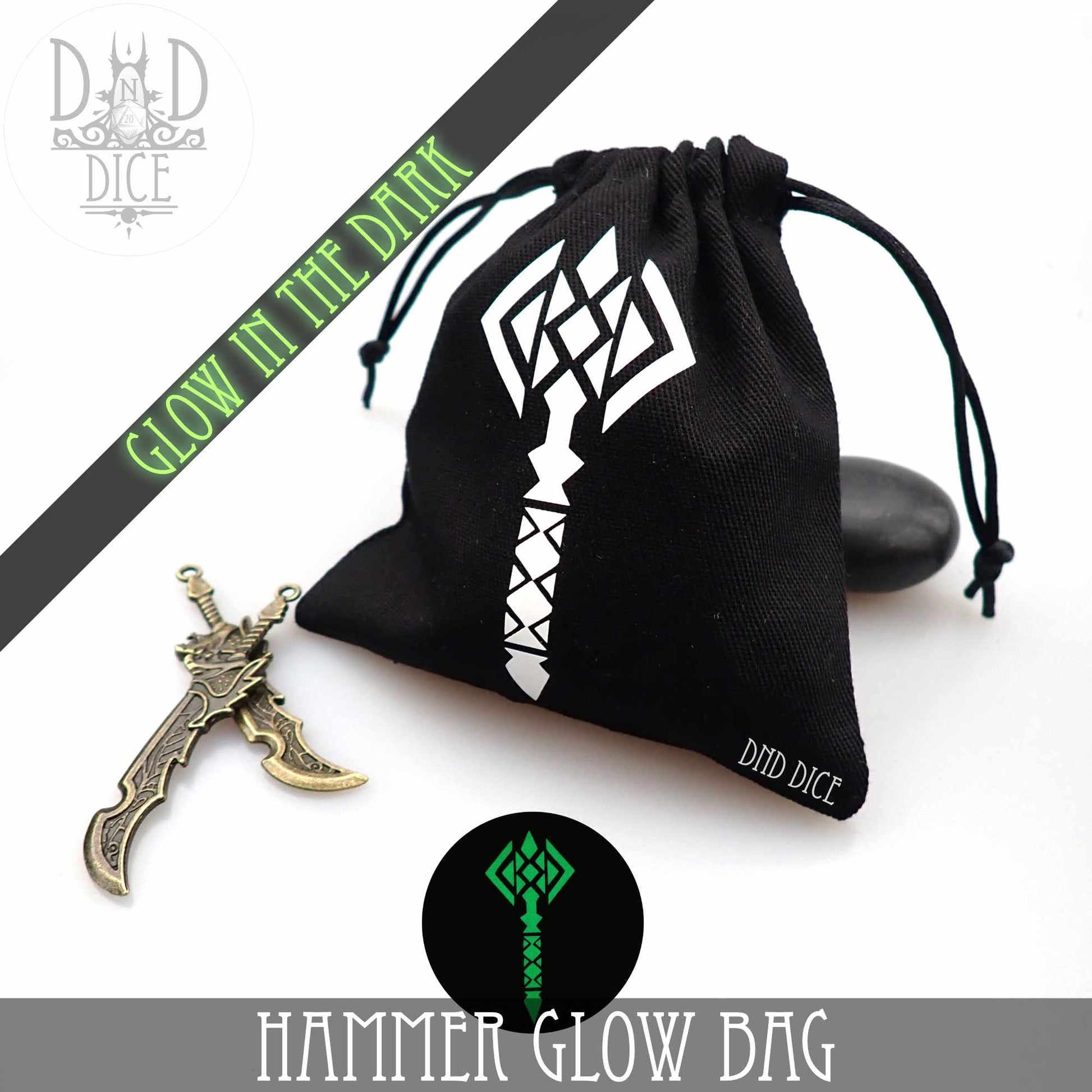 Hammer Glow In The Dark Dice Bag - Premium Dice Sets & Games from DND DICE - Just $12! Shop now at Game Crave Tournament Store