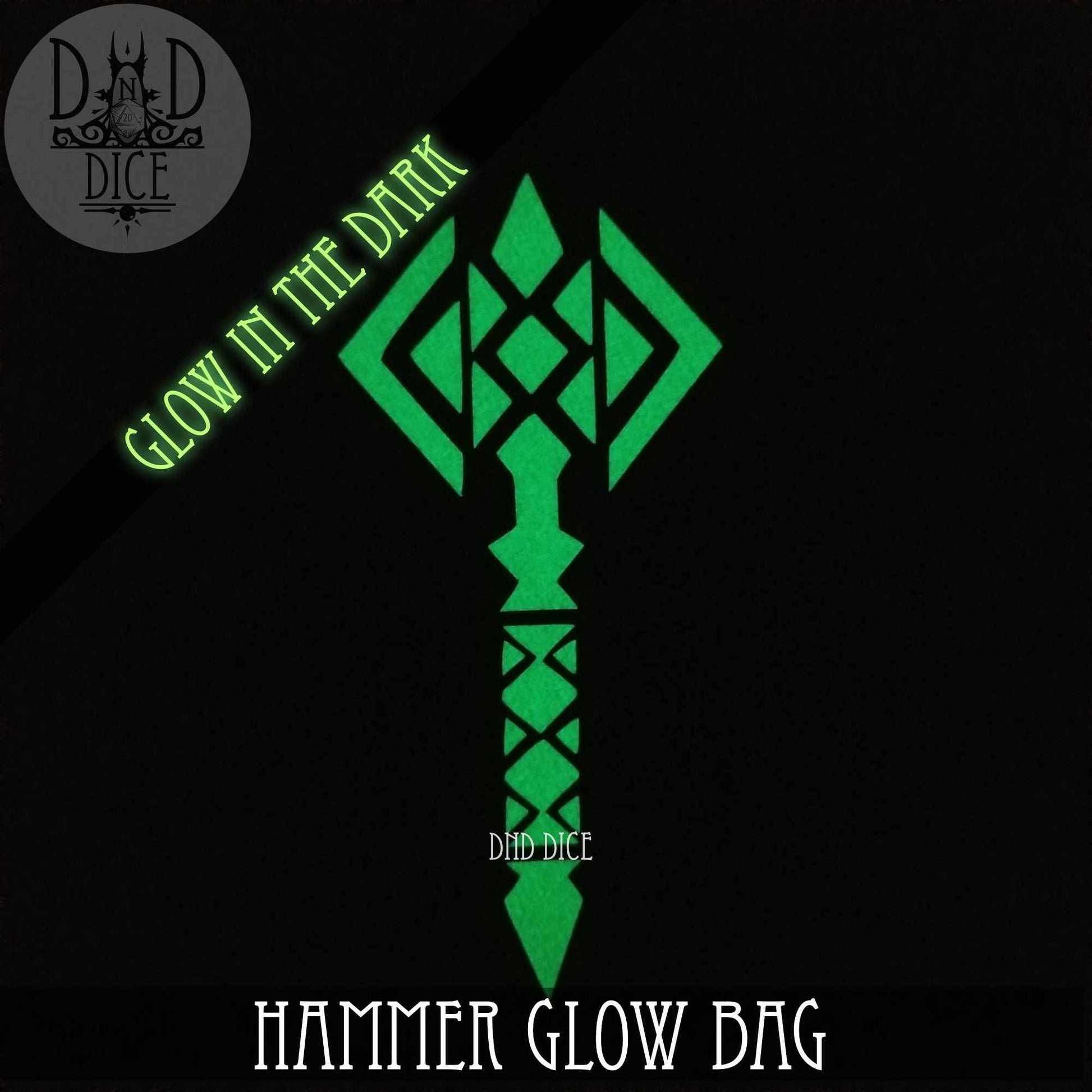 Hammer Glow In The Dark Dice Bag - Premium Dice Sets & Games from DND DICE - Just $12! Shop now at Game Crave Tournament Store