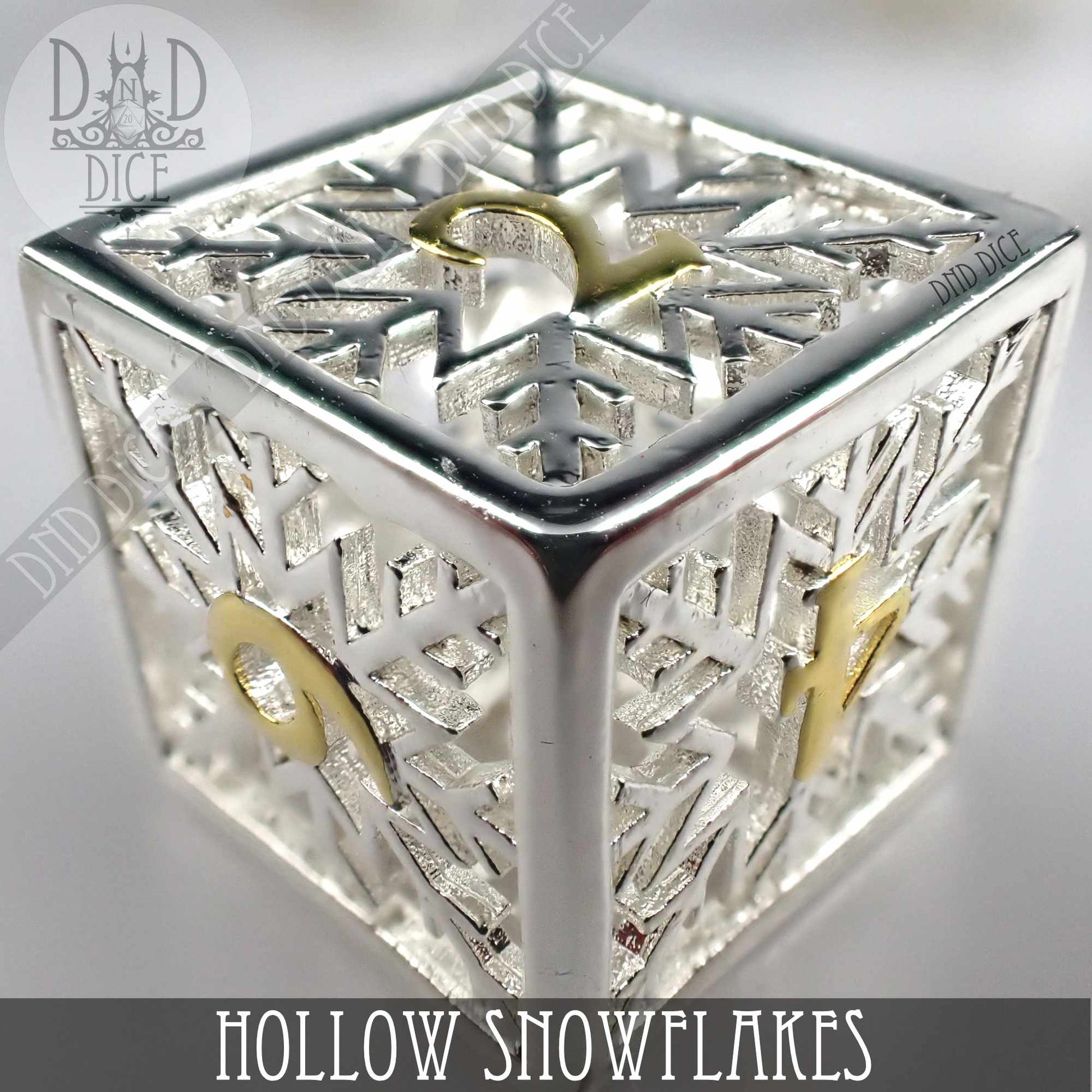 Snowflakes Metal Dice Set (Gift Box) - Premium Dice Sets & Games from DND DICE - Just $40! Shop now at Game Crave Tournament Store