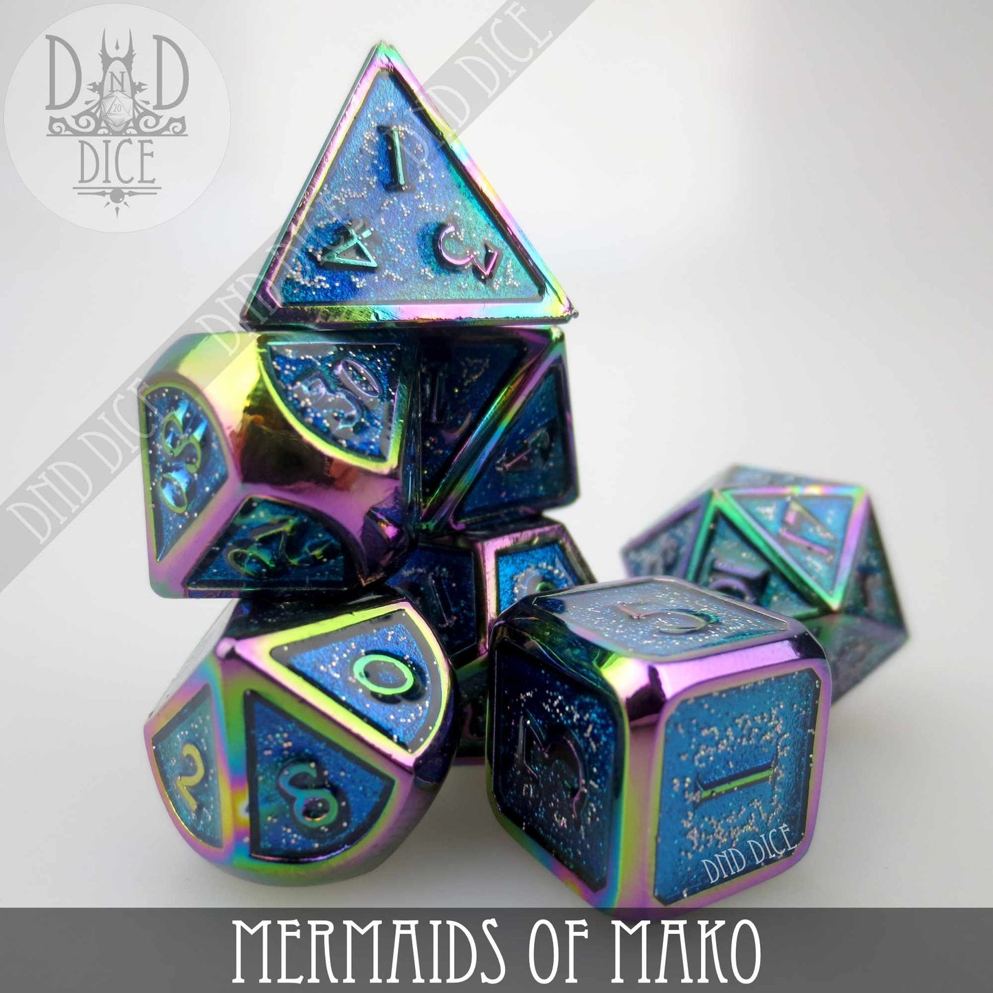 Mermaids of Mako Metal Dice Set - Premium Dice Sets & Games from DND DICE - Just $30! Shop now at Game Crave Tournament Store