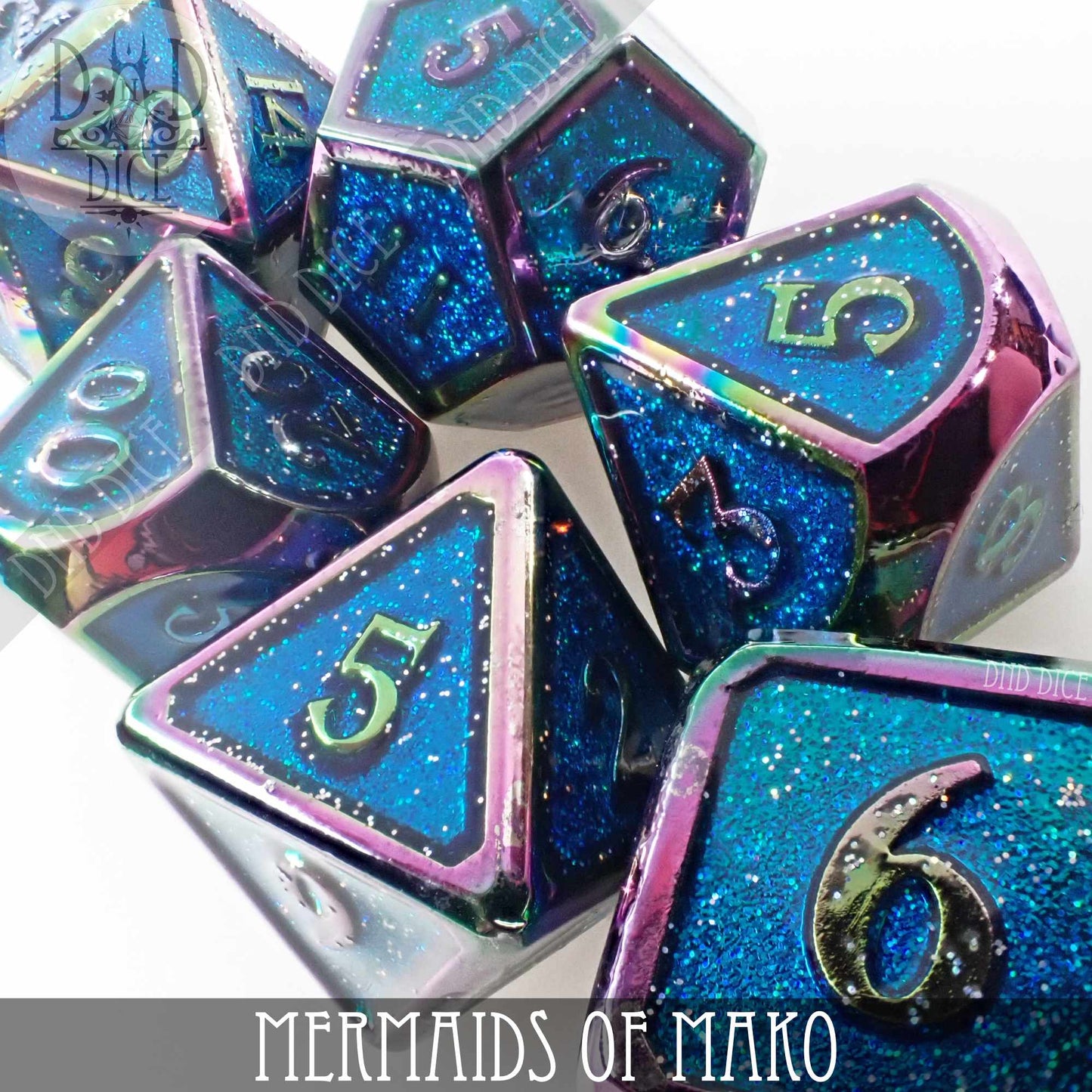 Mermaids of Mako Metal Dice Set - Premium Dice Sets & Games from DND DICE - Just $30! Shop now at Game Crave Tournament Store