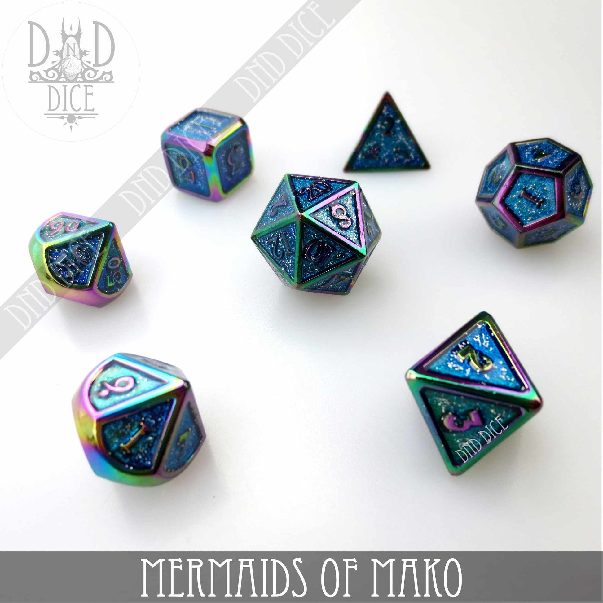 Mermaids of Mako Metal Dice Set - Premium Dice Sets & Games from DND DICE - Just $30! Shop now at Game Crave Tournament Store