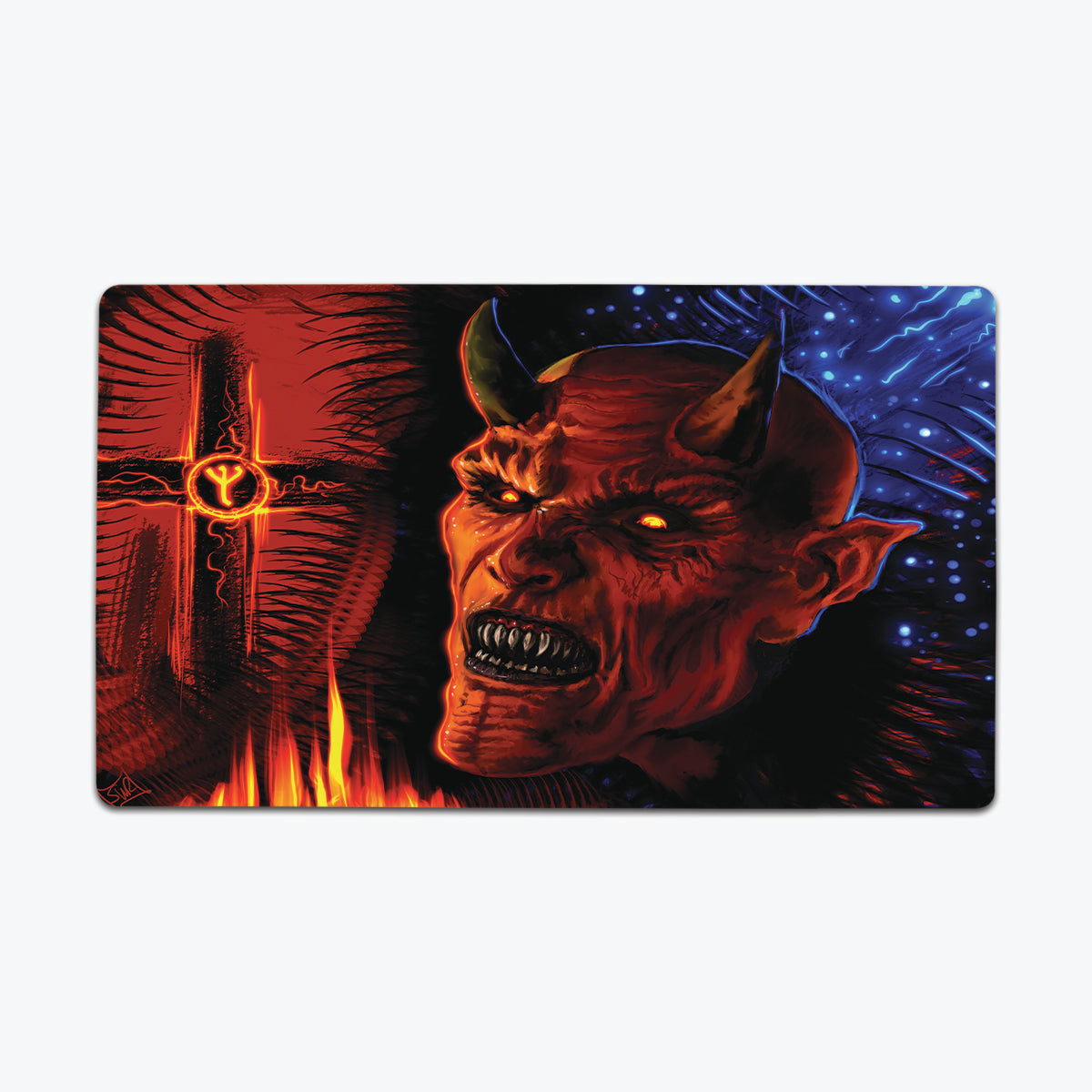 The Unholy Devil Playmat - Premium Playmat from Inked Gaming - Just $34.99! Shop now at Game Crave Tournament Store