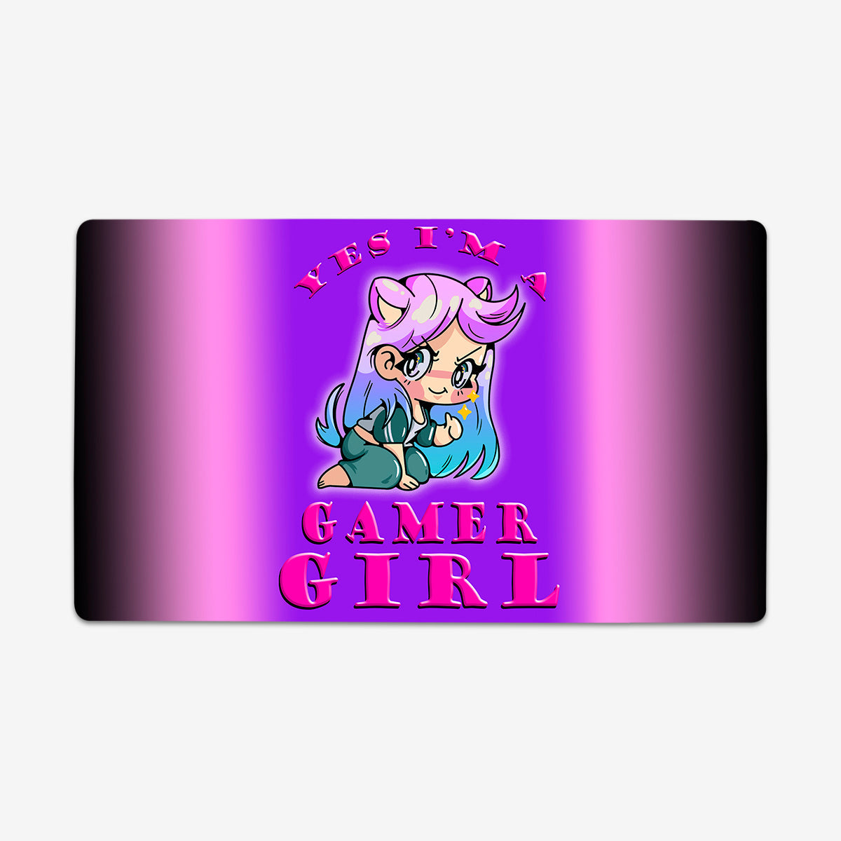 Yes I'm A Gamer Girl Playmat - Premium Playmat from Inked Gaming - Just $34.99! Shop now at Game Crave Tournament Store