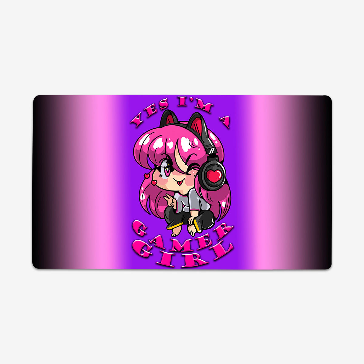 Yes I'm A Gamer Girl Playmat - Premium Playmat from Inked Gaming - Just $34.99! Shop now at Game Crave Tournament Store