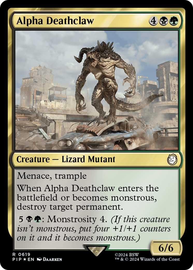 Alpha Deathclaw (PIP-619) - Fallout Foil - Premium MTG Single from Wizards of the Coast - Just $8.30! Shop now at Game Crave Tournament Store