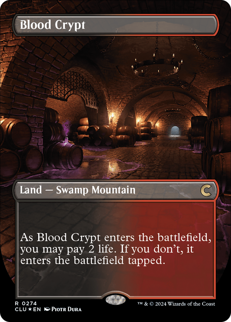 Blood Crypt (CLU-274) - Ravnica: Clue Edition (Borderless) Foil - Premium MTG Single from Wizards of the Coast - Just $21.11! Shop now at Game Crave Tournament Store