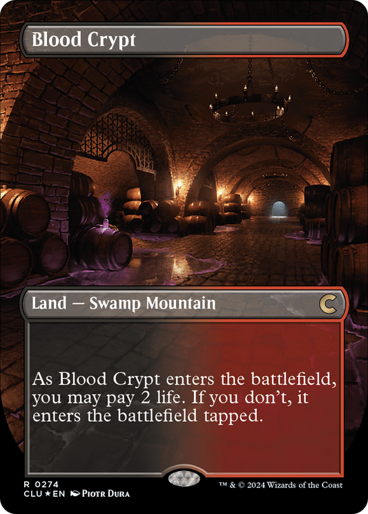 Blood Crypt (CLU-274) - Ravnica: Clue Edition (Borderless) Foil - Premium MTG Single from Wizards of the Coast - Just $21.11! Shop now at Game Crave Tournament Store