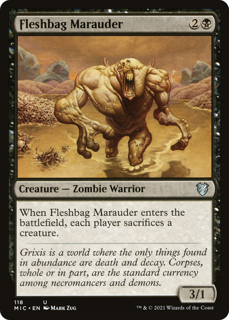 Fleshbag Marauder (MIC-118) - Midnight Hunt Commander - Premium MTG Single from Wizards of the Coast - Just $0.25! Shop now at Game Crave Tournament Store