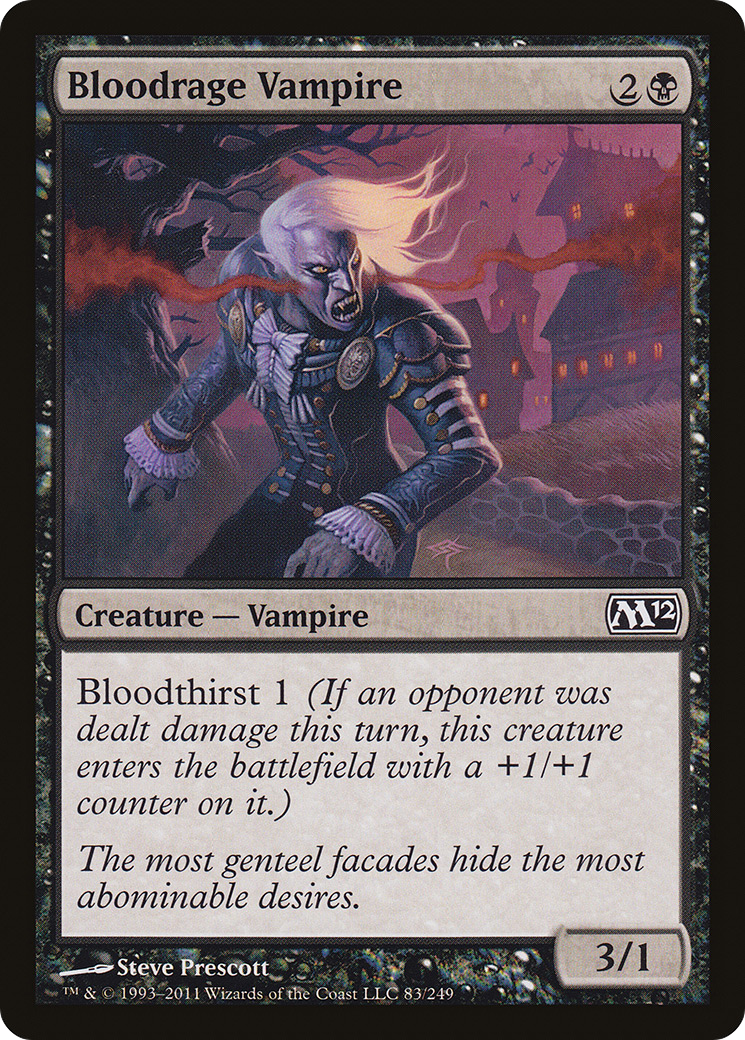 Bloodrage Vampire (M12-083) - Magic 2012 Foil