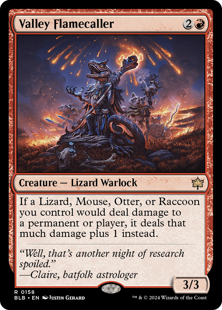 Valley Flamecaller (BLB-158) - Bloomburrow Foil - Premium MTG Single from Wizards of the Coast - Just $0.26! Shop now at Game Crave Tournament Store
