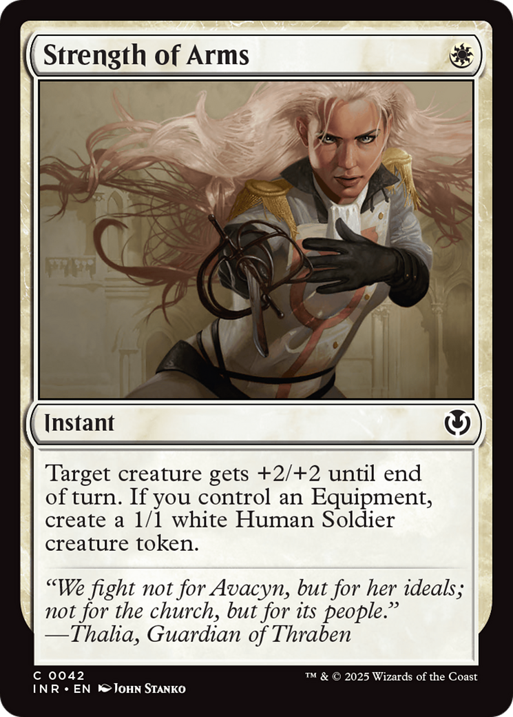 Strength of Arms (-042) - Innistrad Remastered Foil - Premium MTG Single from Wizards of the Coast - Just $0.25! Shop now at Game Crave Tournament Store