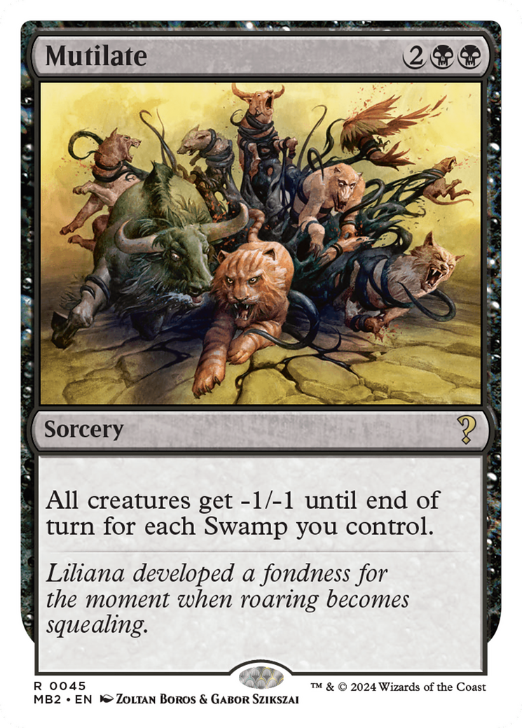 Mutilate (MB2-045) - Mystery Booster 2 - Premium MTG Single from Wizards of the Coast - Just $0.66! Shop now at Game Crave Tournament Store