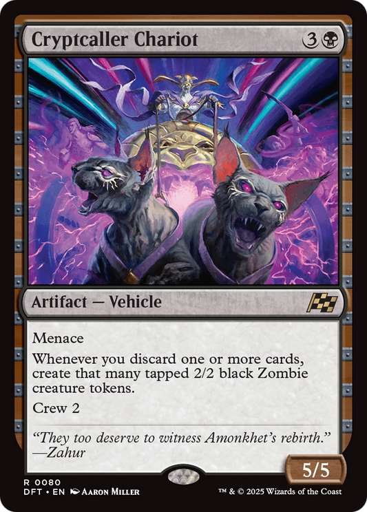 Cryptcaller Chariot (DFT-080) - Aetherdrift Foil - Premium MTG Single from Wizards of the Coast - Just $0.09! Shop now at Game Crave Tournament Store