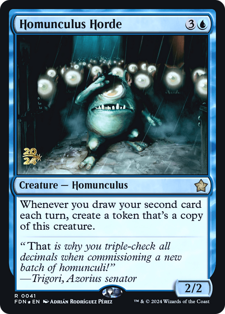 Homunculus Horde (PRE-41S) - Foundations Promos Foil - Premium MTG Single from Wizards of the Coast - Just $0.22! Shop now at Game Crave Tournament Store