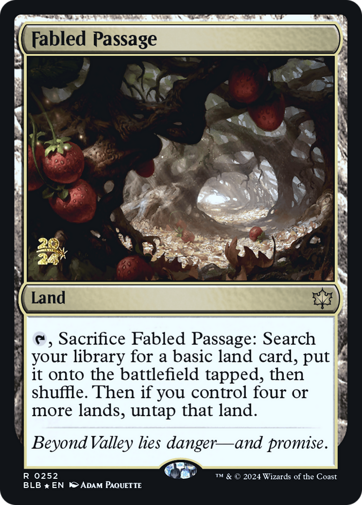 Fabled Passage (PBLB-252S) - Bloomburrow Promos Foil - Premium MTG Single from Wizards of the Coast - Just $5.45! Shop now at Game Crave Tournament Store