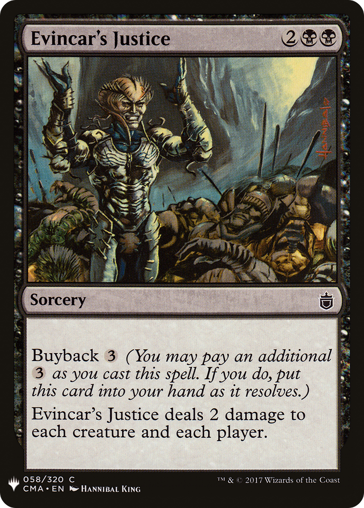 Evincar's Justice (MB1-649) - Mystery Booster