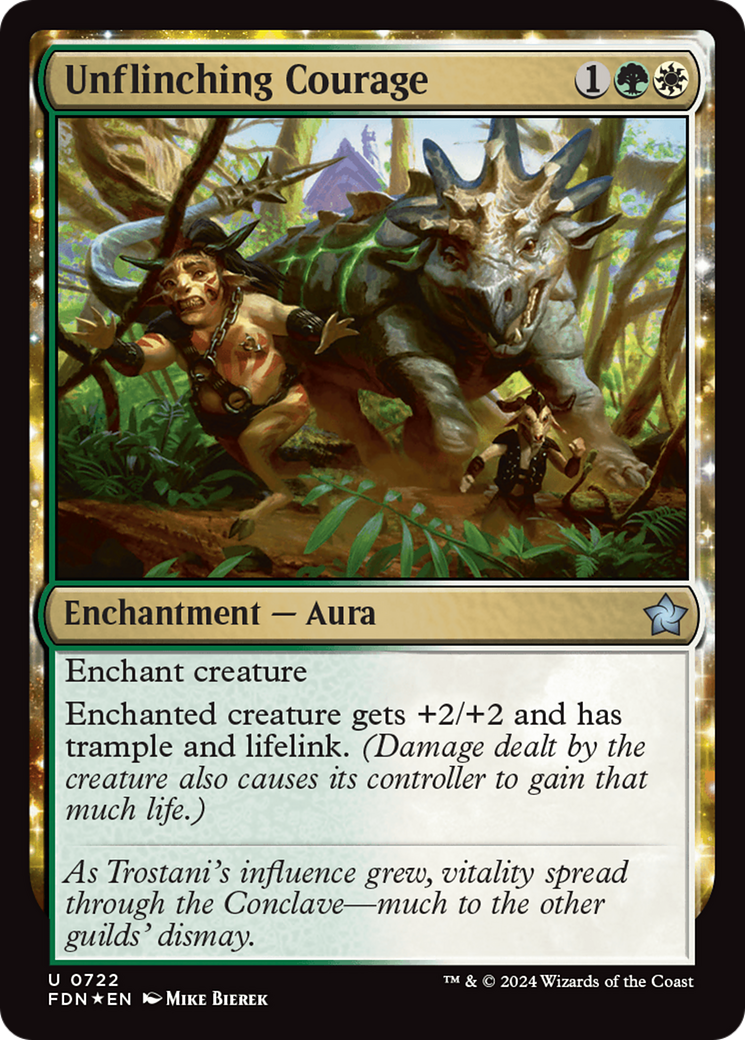 Unflinching Courage (FDN-722) - Foundations Foil - Premium MTG Single from Wizards of the Coast - Just $0.25! Shop now at Game Crave Tournament Store