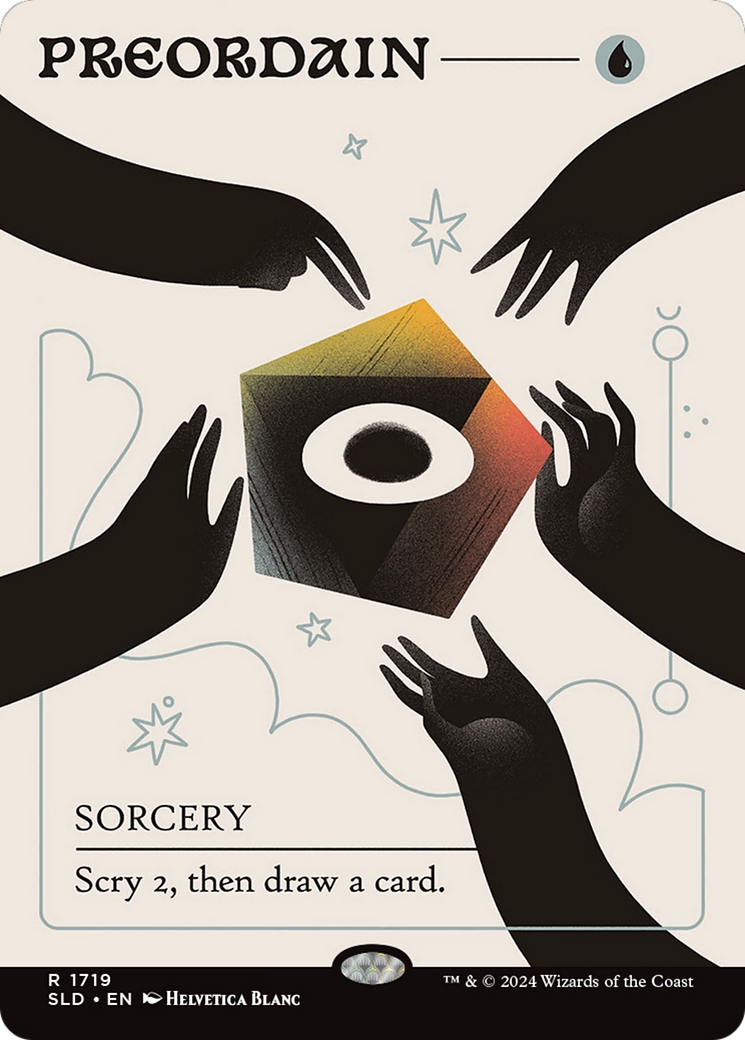 Preordain (SLD-1719) - Secret Lair Drop (Borderless) Foil - Premium MTG Single from Wizards of the Coast - Just $0! Shop now at Game Crave Tournament Store
