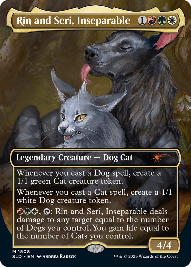 Rin and Seri, Inseparable // Rin and Seri, Inseparable (SLD-1508) - Secret Lair Drop (Borderless) Foil - Premium MTG Single from Wizards of the Coast - Just $25.18! Shop now at Game Crave Tournament Store
