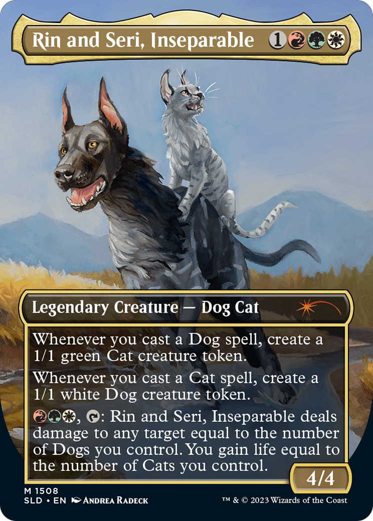 Rin and Seri, Inseparable // Rin and Seri, Inseparable (SLD-1554) - Secret Lair Drop (Borderless) - Premium MTG Single from Wizards of the Coast - Just $4.10! Shop now at Game Crave Tournament Store