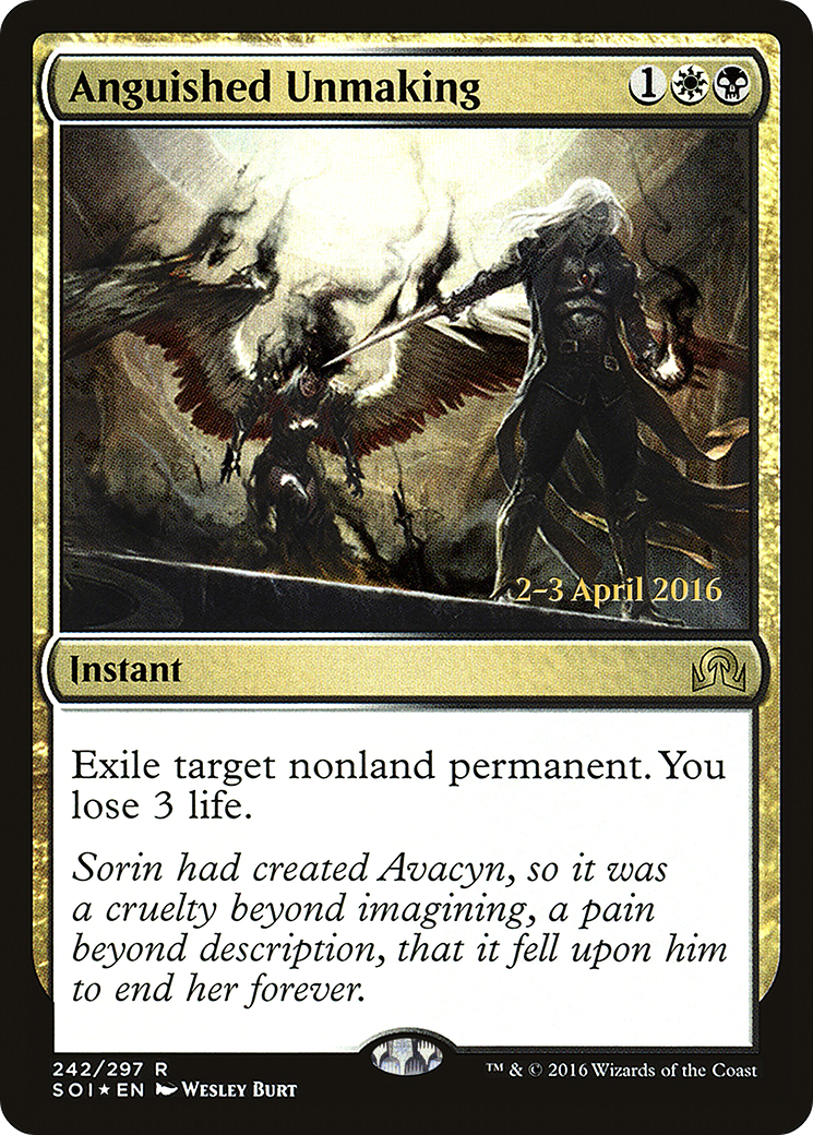 Anguished Unmaking (PSOI-242S) - Shadows over Innistrad Promos Foil